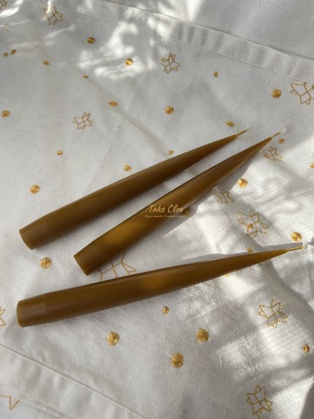 Свічки воскові конусні 20 см. Карамельний. 9 шт svich022 фото